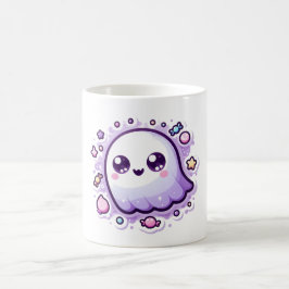 Caneca De Café Kawaii Ghost Mug Cute Pastel Halloween Café Cup