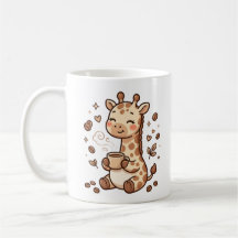 Caneca de Café Kawaii Girafa
