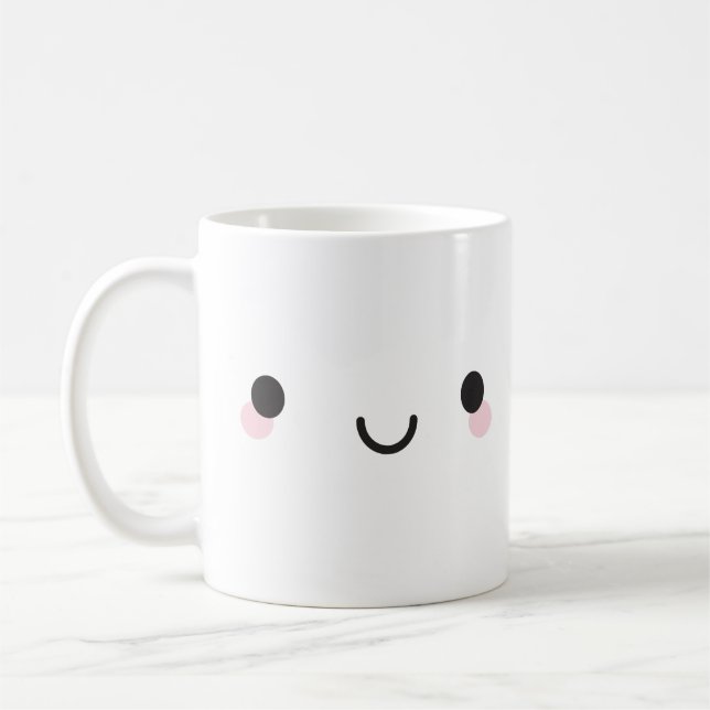 Caneca De Café Kawaii Happy Face (Esquerda)