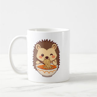 Caneca De Café Kawaii-Igel mit Ramen – Niedliches Foodie