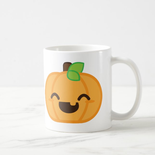 Caneca De Café Kawaii Jack O Lanterna Pumpkin Mug (Direita)