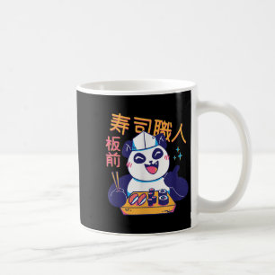 Caneca De Café Kawaii Japonês Sushi Cita Boa Comida Chef Bear Ha