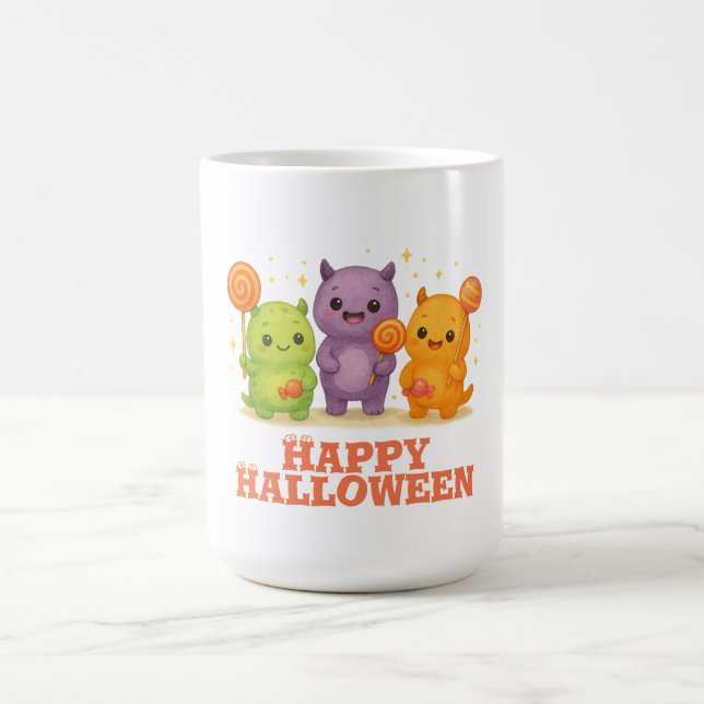 Caneca De Café Kawaii Monsters & Lollipops Halloween (Centro)