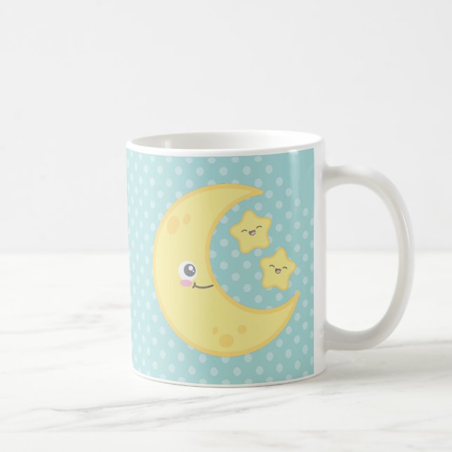 Caneca De Café Kawaii Moon e Stars Mug (Direita)