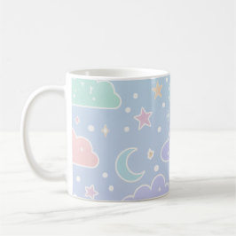 Caneca De Café Kawaii Moon & Stars Aesthetic Cup