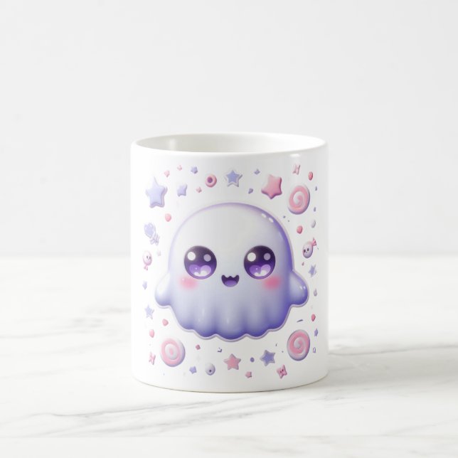 Caneca De Café Kawaii Pastel Ghost Mug - Copa das Bruxas (Centro)