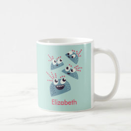 Caneca De Café Kawaii personagens bonitinhos nome das crianças