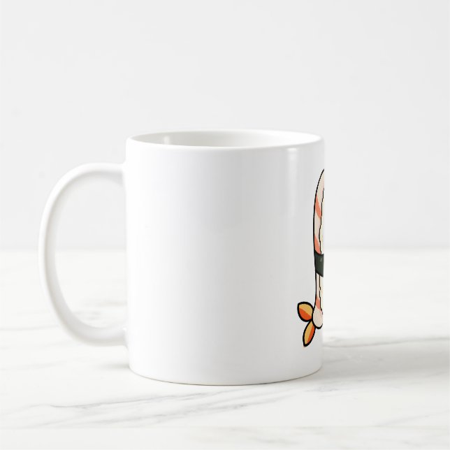 Caneca De Café Kawaii Prawn Sushi (Esquerda)