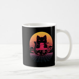 Caneca De Café Kawaii Ramen Neko Retro Cat Anime Noodle Japonês