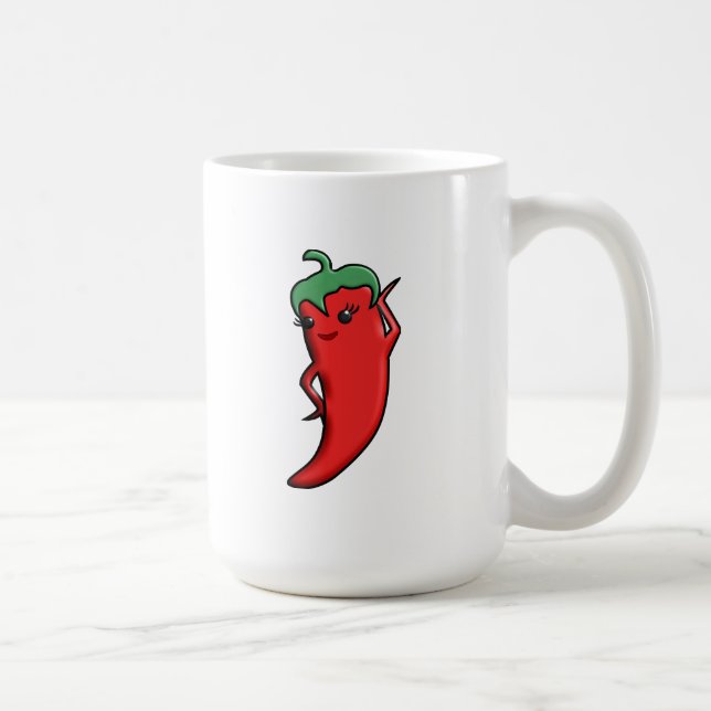 Caneca De Café Kawaii Red Hot Pepper Diva (Direita)