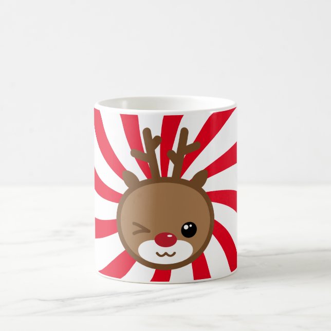 Caneca De Café Kawaii Reindeer Christmas Mug (Centro)