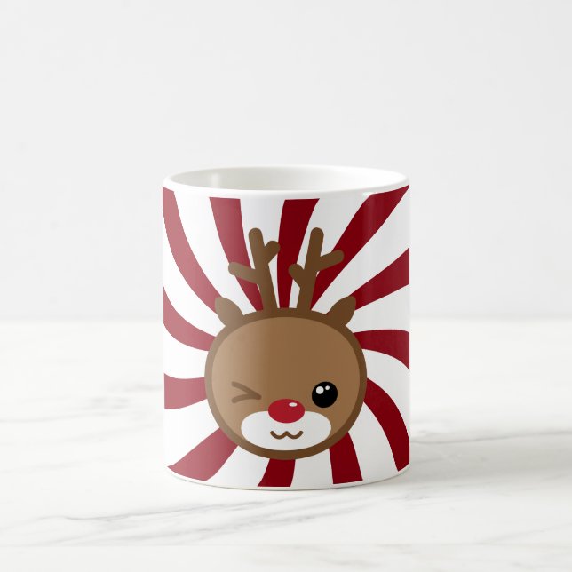 Caneca De Café Kawaii Reindeer Christmas Mug (Centro)