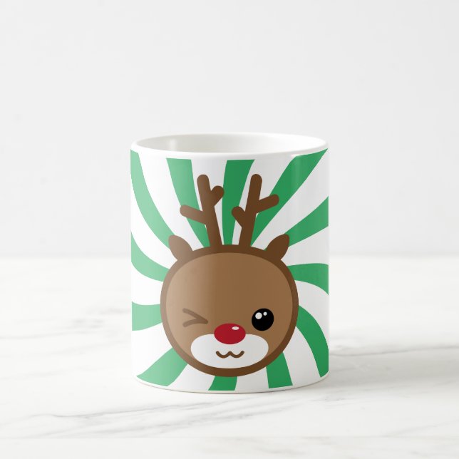 Caneca De Café Kawaii Reindeer Christmas Mug (Centro)