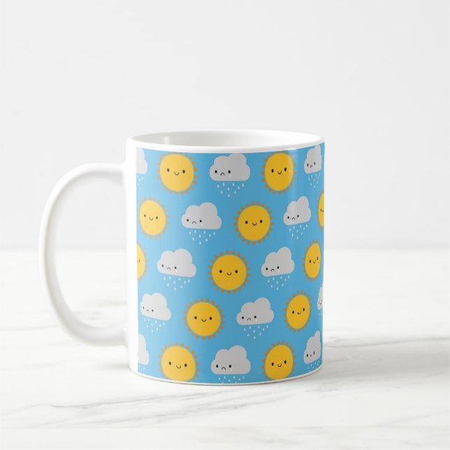 Caneca De Café Kawaii Sun & Rain (Esquerda)