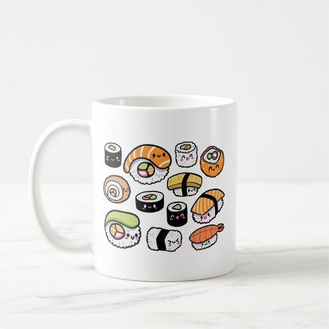 Caneca De Café Kawaii sushi  (Esquerda)
