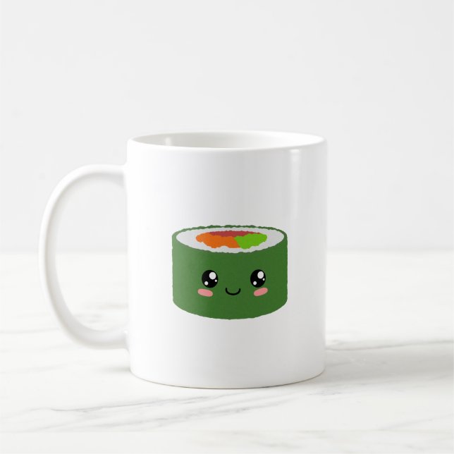 Caneca De Café Kawaii Sushi (Esquerda)