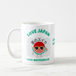 Caneca De Café Kawaii WATERMELON AMA Fruta de Verão em JAPÃO