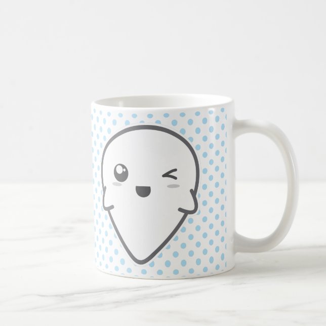Caneca De Café Kawaii Winking Ghost Mug (Direita)