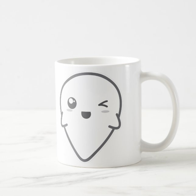 Caneca De Café Kawaii Winking Ghost Mug (Direita)