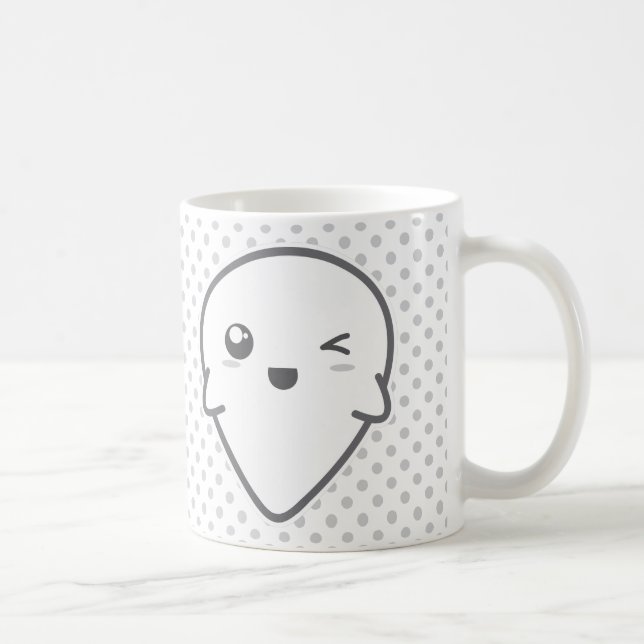 Caneca De Café Kawaii Winking Ghost Mug (Direita)