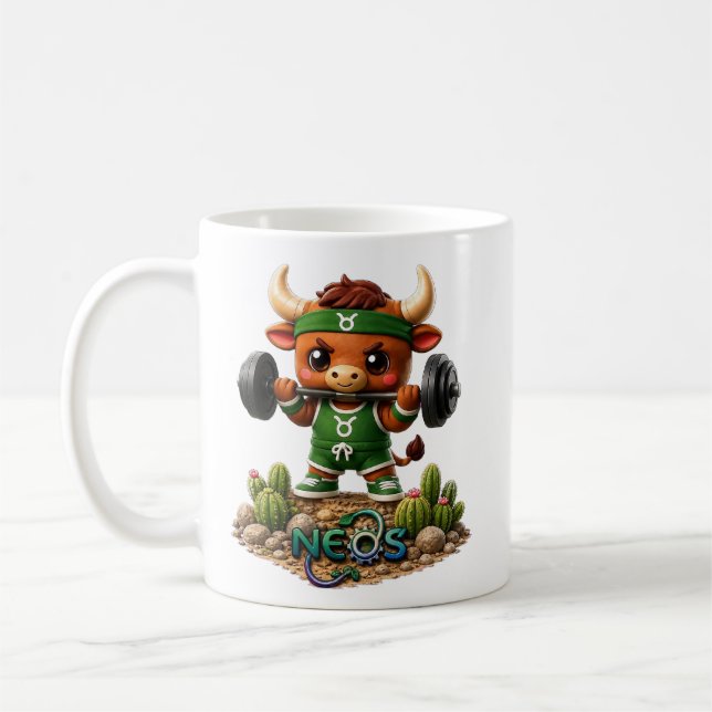 Caneca De Café Kawaii Zodíaco Neos Touro (Esquerda)