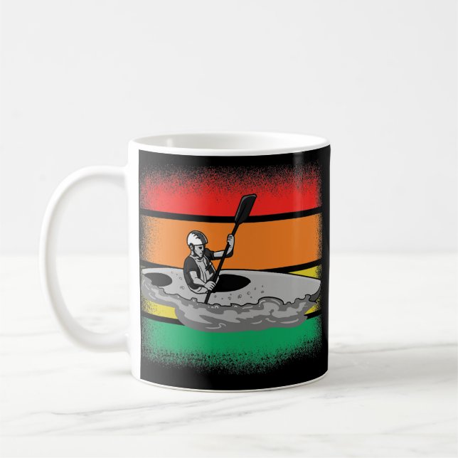 Caneca De Café Kayak Gifts for Men Women Kayaking Canoe Paddling (Esquerda)