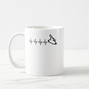 Caneca De Café Kayak Heartbeat