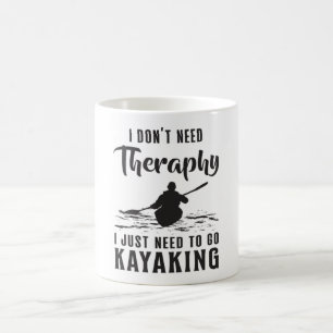 Caneca De Café Kayaking Canoe Kayak Canoagem Terapia Presente Ide