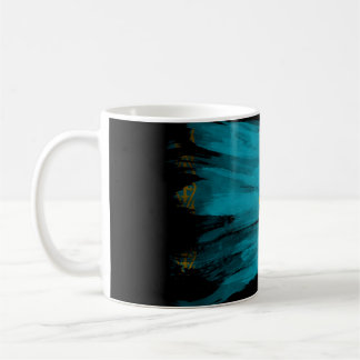 Caneca De Café Kazakhstan flag brush stroke, national flag