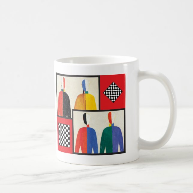 Caneca De Café Kazimir Malevich: Desportistas (remix) (Direita)
