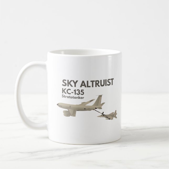 Caneca De Café KC-135 Reabastecimento de avião F-15 (Esquerda)
