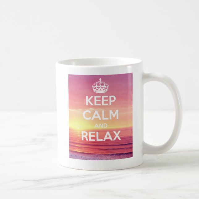 Caneca De Café Keep calm and relax Mug (Direita)