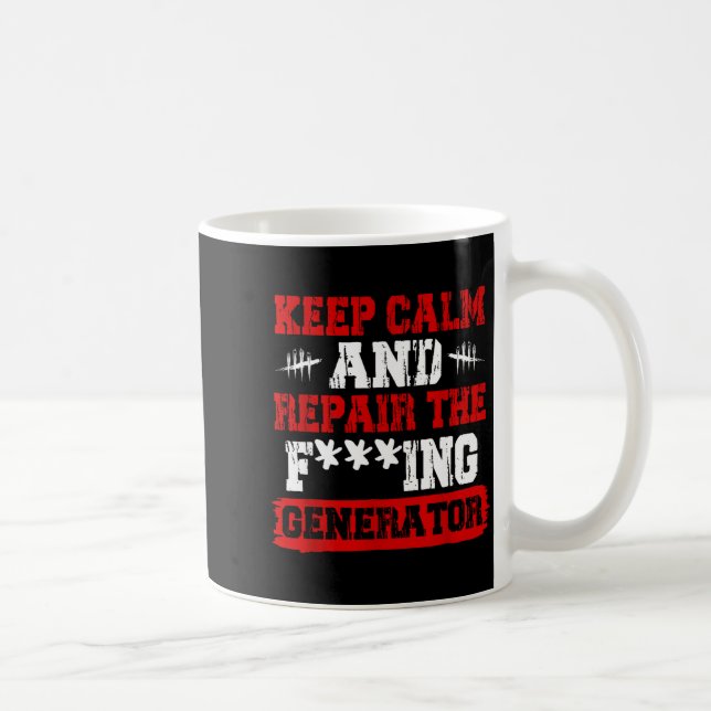 Caneca De Café Keep Calm And Repair The Generator Video Game  (Direita)
