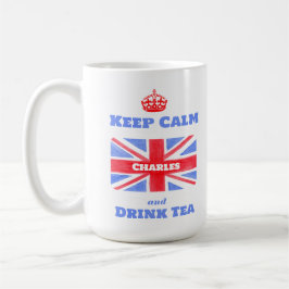 Caneca De Café Keep Calm Drink Tea Union Jack British Flag 