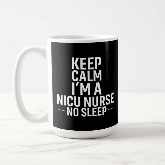Caneca De Café Keep Calm No Sleep – Fierce & Focused (Esquerda)