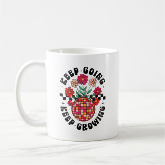 Caneca De Café Keep going keep growing dance ball and flowers