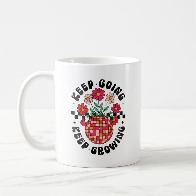 Caneca De Café Keep going keep growing dance ball and flowers (Esquerda)