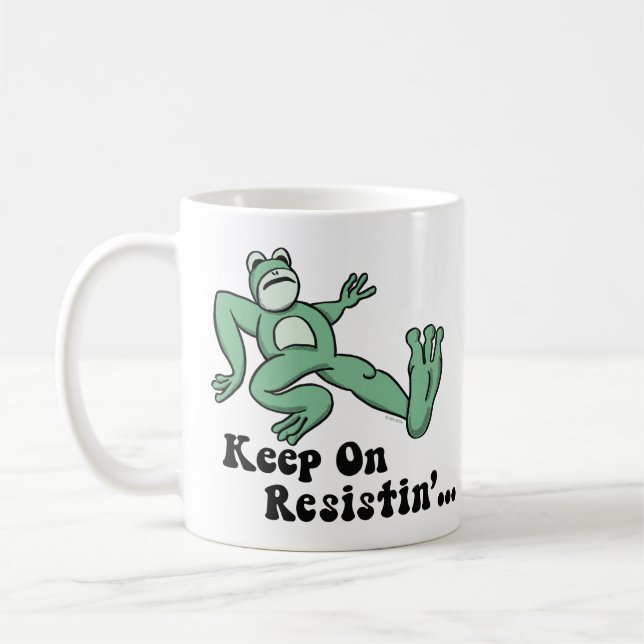 Caneca De Café Keep on resisting with the Portland frog (Esquerda)