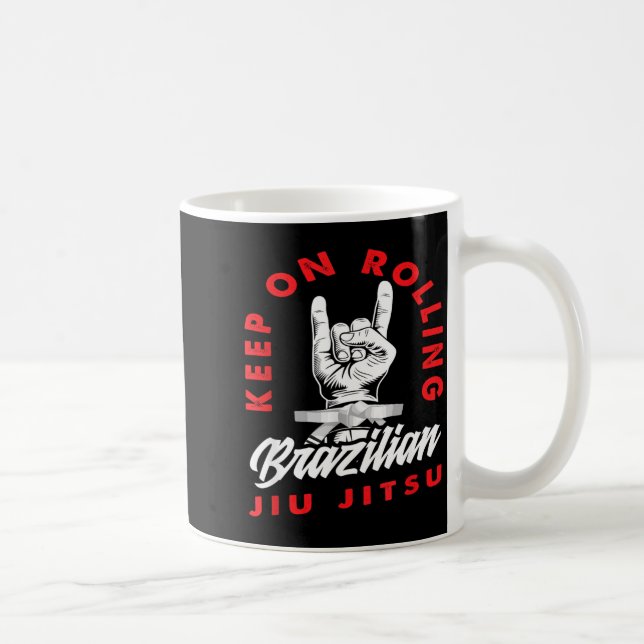 Caneca De Café Keep On Rolling Jiu Jitsu Brasileiro (Direita)