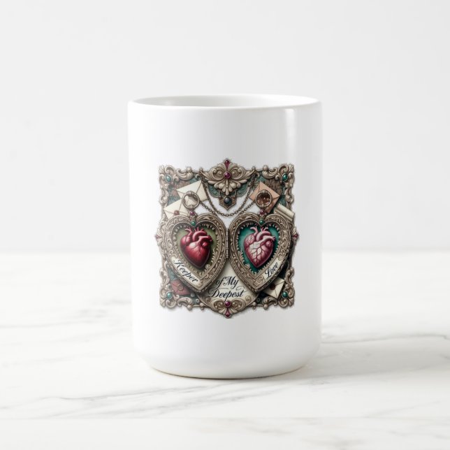 Caneca De Café Keeper of My Deepest Love t-shirt with ornate (Centro)