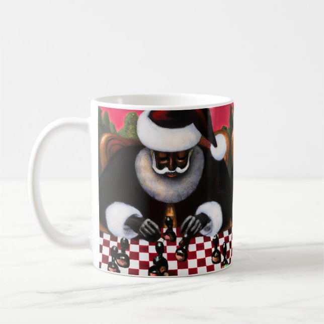 Caneca De Café Keepsasaame Mug: Coleção de Papais noeis Negros Ar (Esquerda)