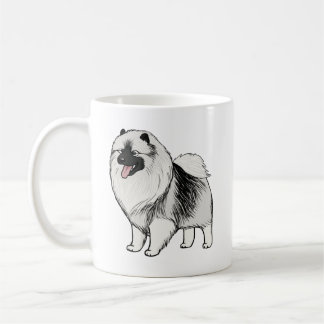 Caneca De Café Keeshond Cartoon Dog | Cute Keesie Lover