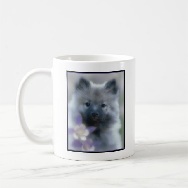 Caneca De Café Keeshond e Columbine - Fotografia de Cães (Esquerda)