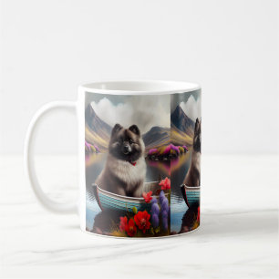 Caneca De Café Keeshond em um remo: Uma aventura cêntrica