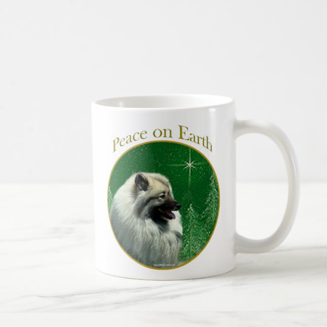 Caneca De Café Keeshond Peace (Direita)