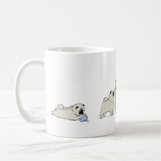 Caneca De Café Keeshond Puppies Natal | Feriado de Keesie Cute