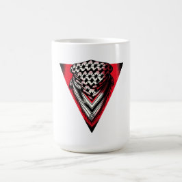Caneca De Café Keffiyeh do Triângulo Vermelho Invertido