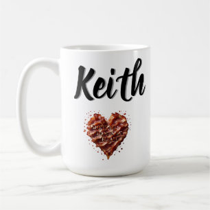 Caneca De Café Keith Não Vai Bacon Meu Coração,