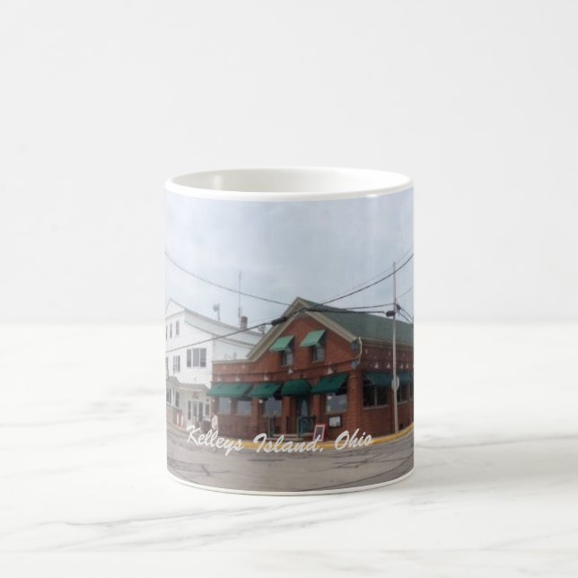 Caneca De Café Kelley's Island, Ohio Village Photo Mug (Centro)