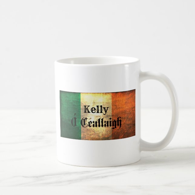 Caneca De Café Kelly Irish Flag (Direita)
